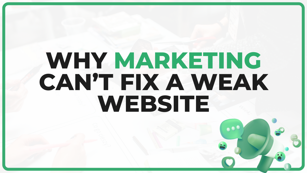 Why Marketing Can’t Fix a Weak Website